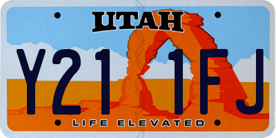 UT license plate Y211FJ
