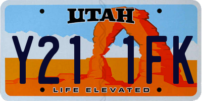 UT license plate Y211FK