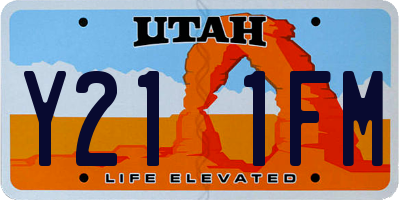 UT license plate Y211FM