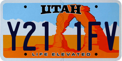 UT license plate Y211FV