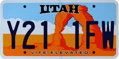 UT license plate Y211FW
