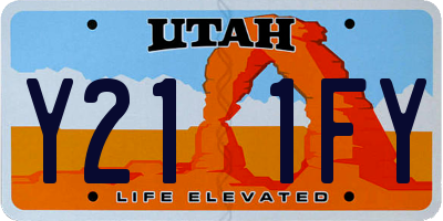 UT license plate Y211FY