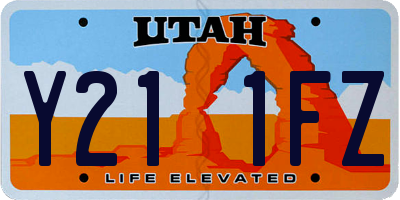 UT license plate Y211FZ