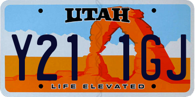 UT license plate Y211GJ