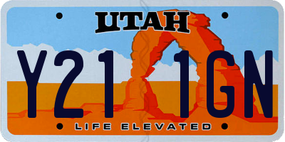 UT license plate Y211GN