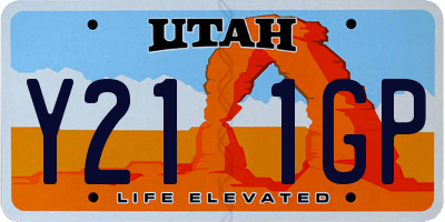 UT license plate Y211GP