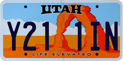 UT license plate Y211IN