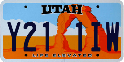 UT license plate Y211IW