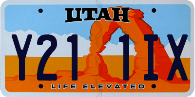 UT license plate Y211IX