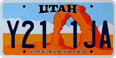 UT license plate Y211JA