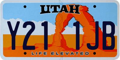 UT license plate Y211JB