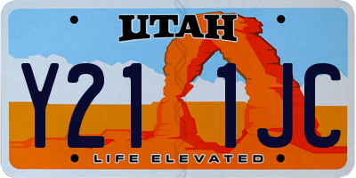 UT license plate Y211JC