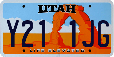 UT license plate Y211JG