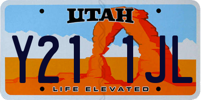 UT license plate Y211JL