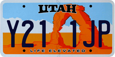 UT license plate Y211JP