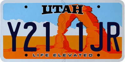 UT license plate Y211JR