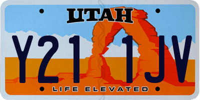 UT license plate Y211JV