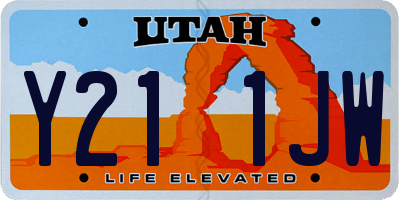 UT license plate Y211JW