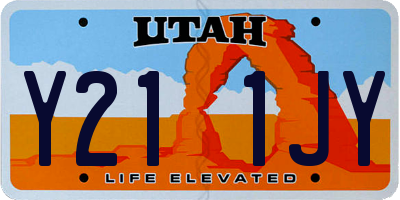 UT license plate Y211JY