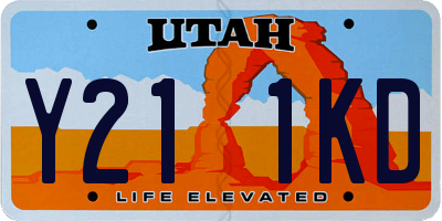 UT license plate Y211KD