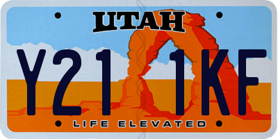 UT license plate Y211KF