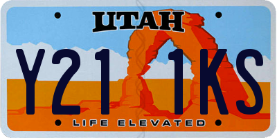 UT license plate Y211KS