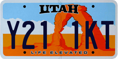 UT license plate Y211KT