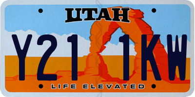 UT license plate Y211KW