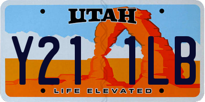 UT license plate Y211LB