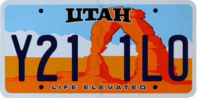 UT license plate Y211LO