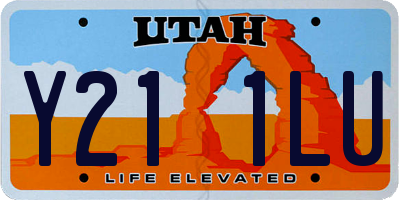 UT license plate Y211LU