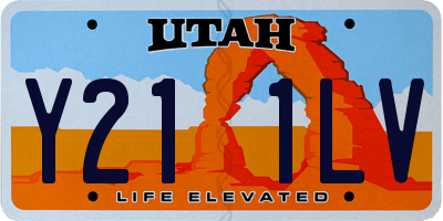 UT license plate Y211LV