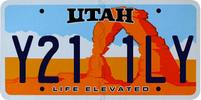 UT license plate Y211LY