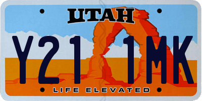 UT license plate Y211MK