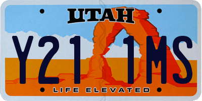 UT license plate Y211MS