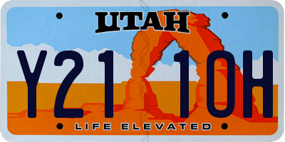 UT license plate Y211OH