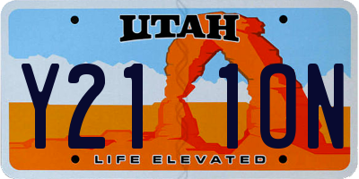 UT license plate Y211ON