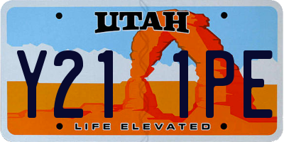 UT license plate Y211PE