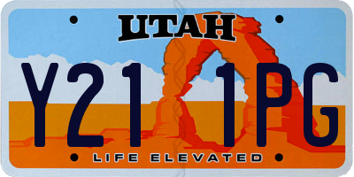 UT license plate Y211PG