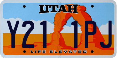 UT license plate Y211PJ