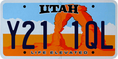UT license plate Y211QL