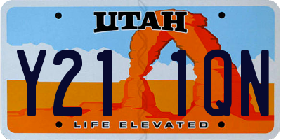 UT license plate Y211QN