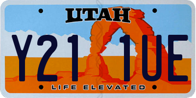 UT license plate Y211UE