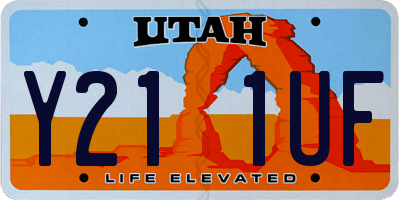 UT license plate Y211UF