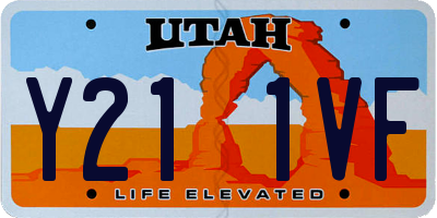 UT license plate Y211VF