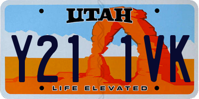 UT license plate Y211VK