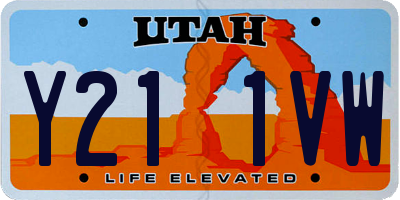 UT license plate Y211VW