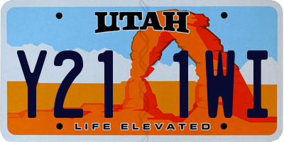 UT license plate Y211WI