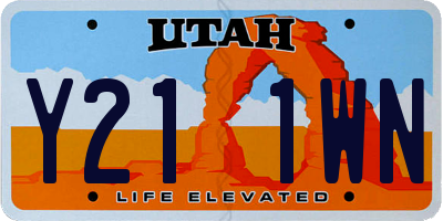 UT license plate Y211WN