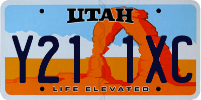 UT license plate Y211XC